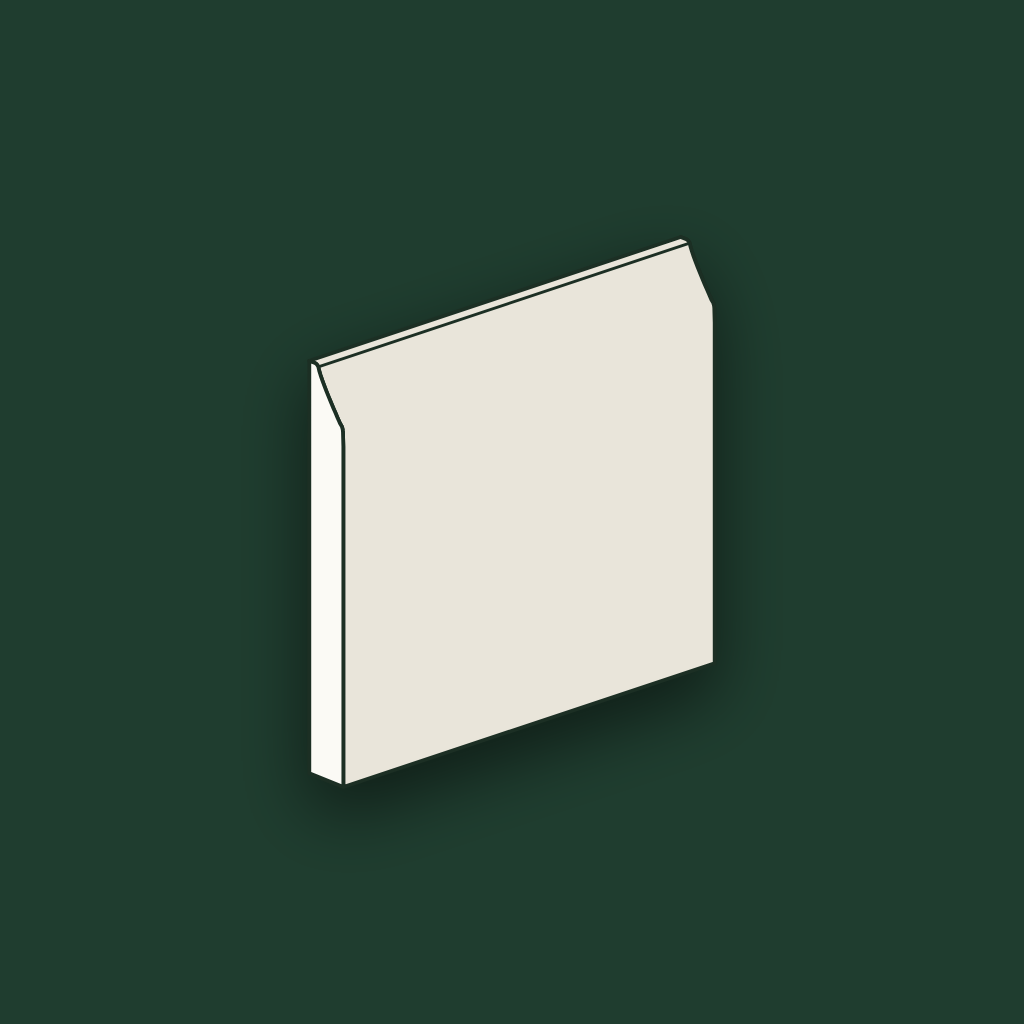 Chamfered & Rounded skirting board profile — Modern