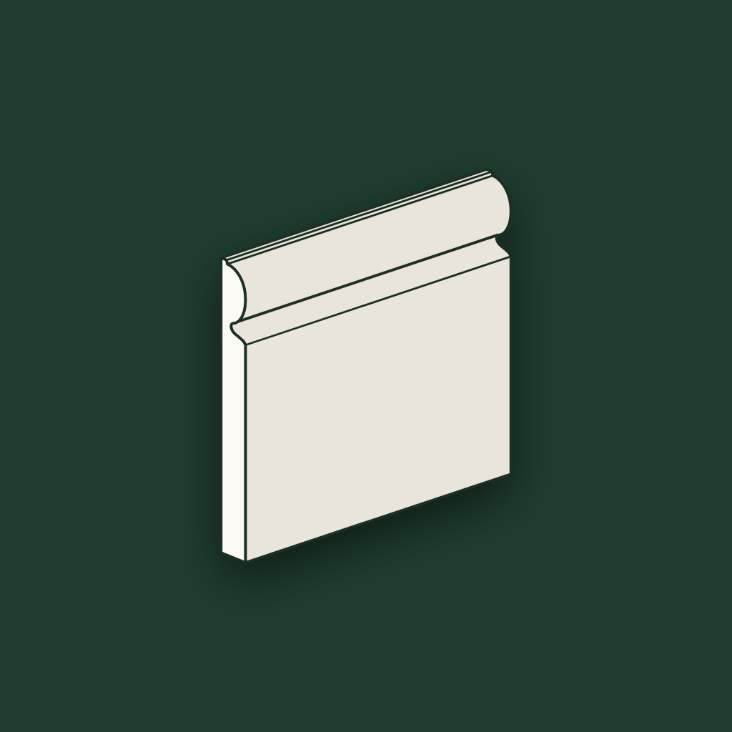 Torus skirting board profile — Victorian